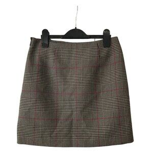 & Other Stories Paris plaid mini skirt brown with pink size 4